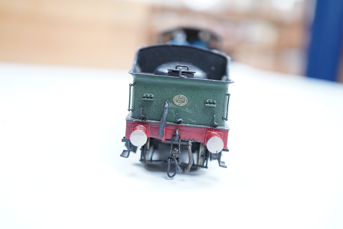 An EM gauge scratch built model railway locomotive by John Worsley, a GWR 3521 Class 4-4-0, 3551, a highly detailed model with opening smoke box door showing the details of the blast pipe and boiler tube ends, sprung buf